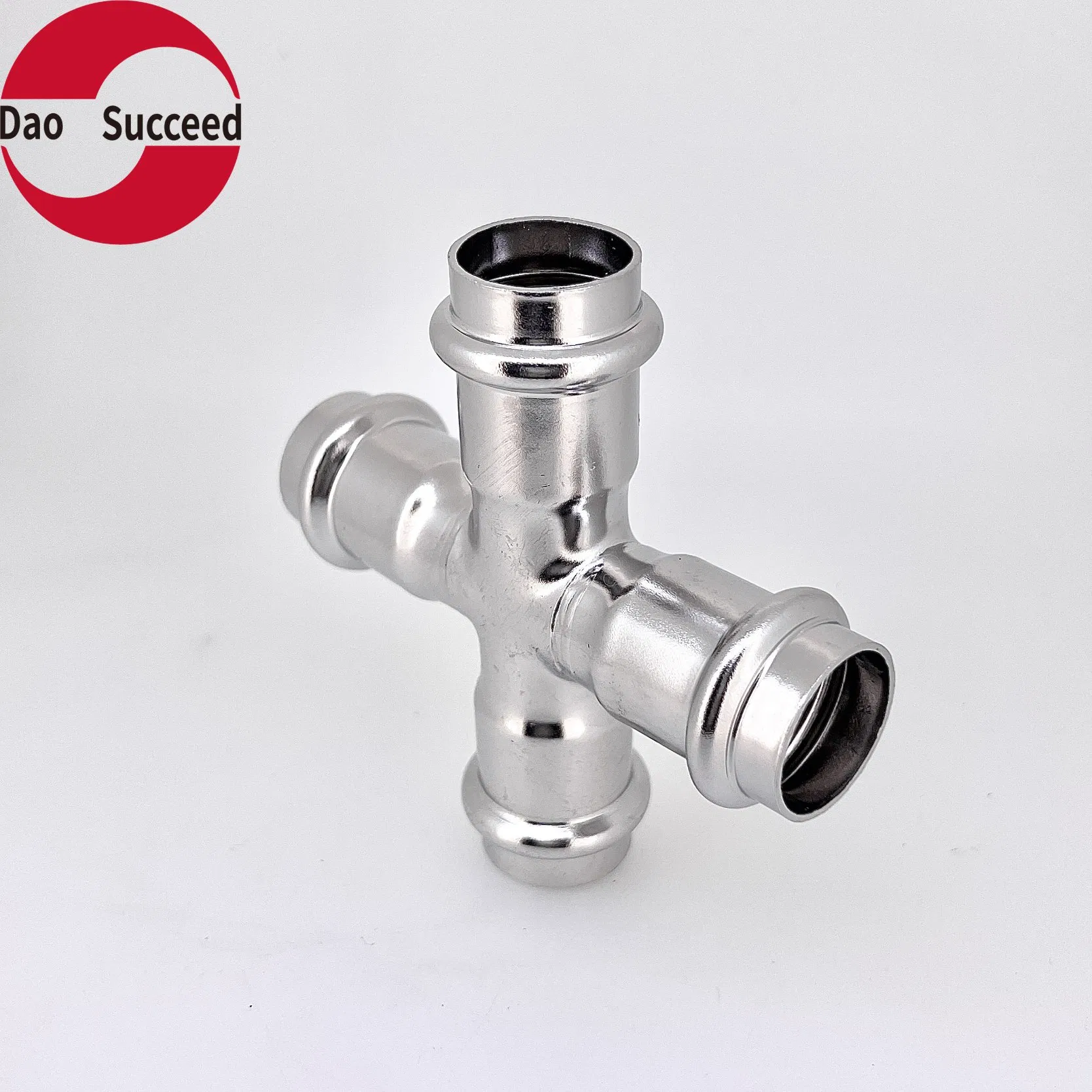 108mm V Profile Plumbing Fittings Equal Cross Stainless Steel