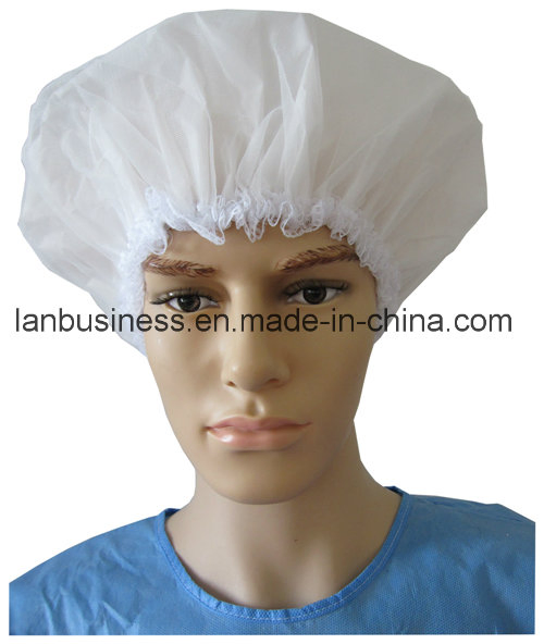Beautiful White Shower Cap with Lace