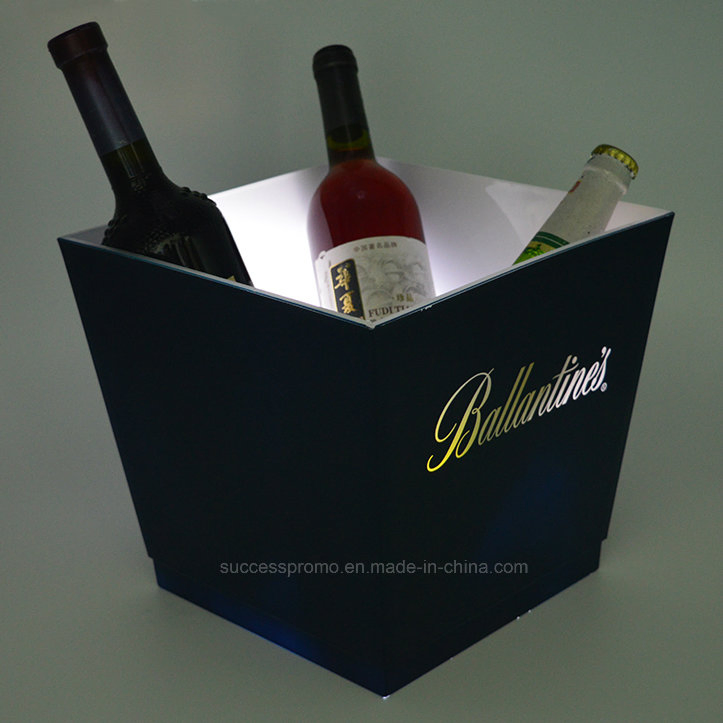 Wholesale Light up White LED Ice Bucket for Promotion Purpose
