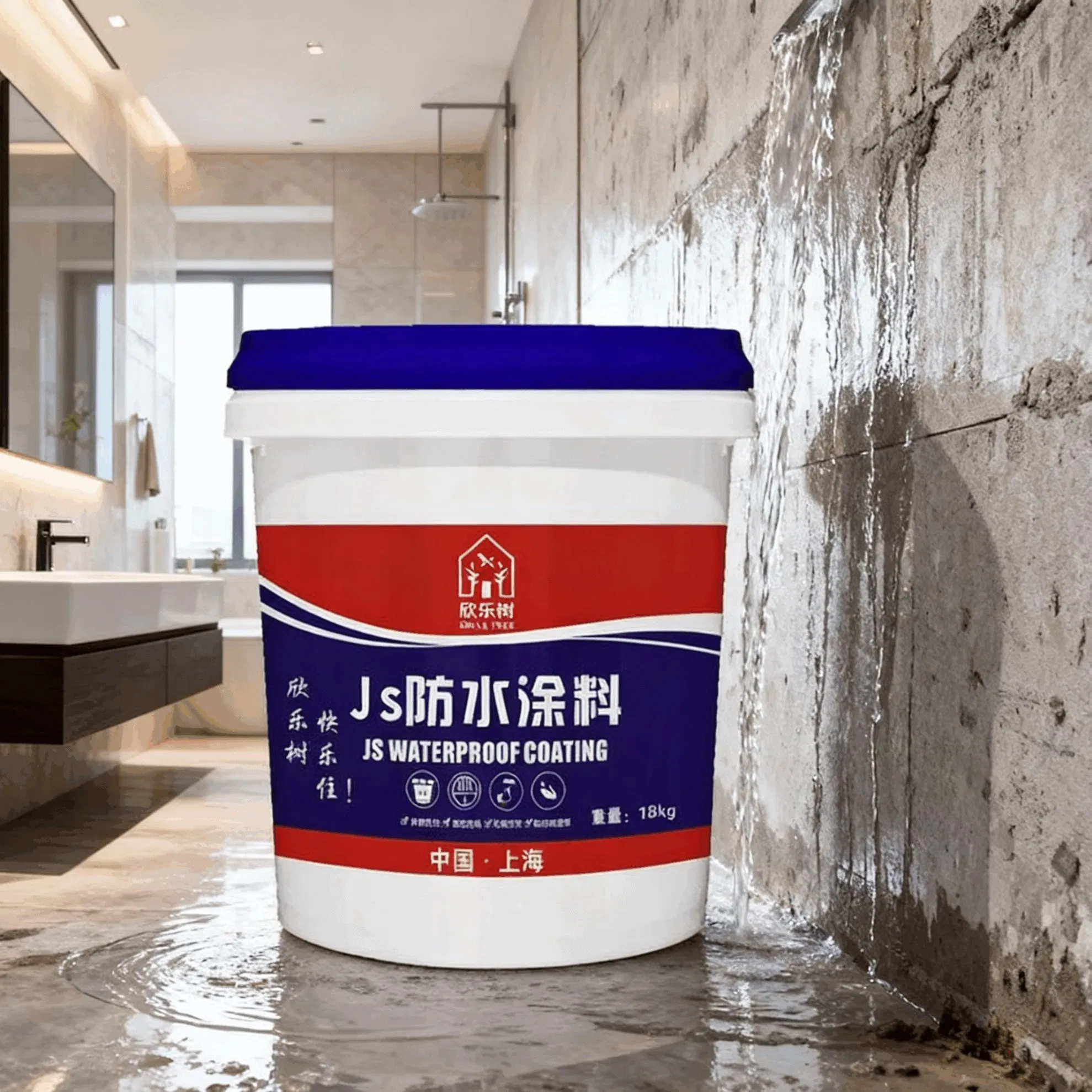 Js Waterproof Coating Versatile One Component Liquid Applied Waterproofing for Complex Details and Penetrations