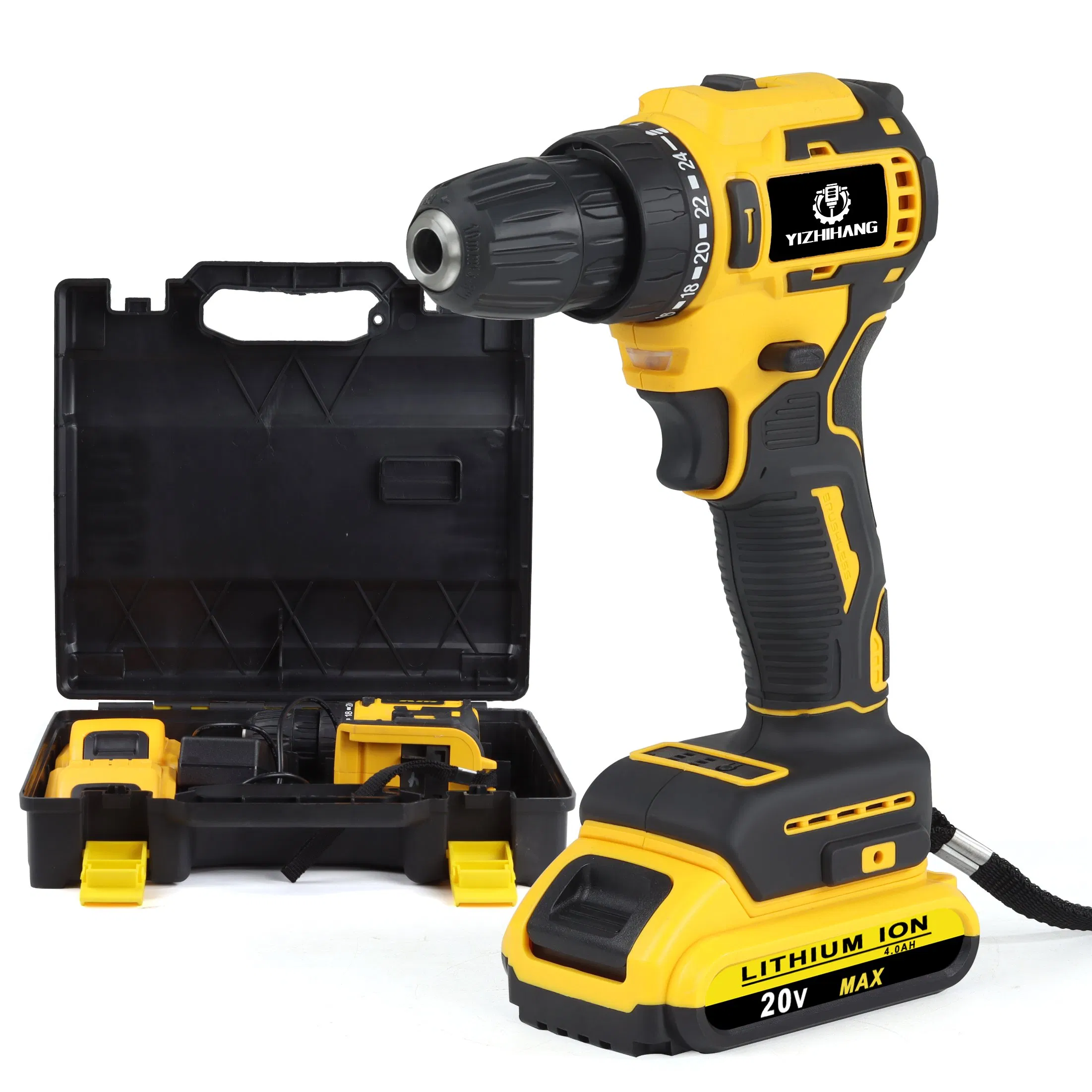 21V High Torque Portable Cordless Drill Set Wireless Battery Power Impact Drills 12V Rechargeable Home Electric Screwdriver Kits