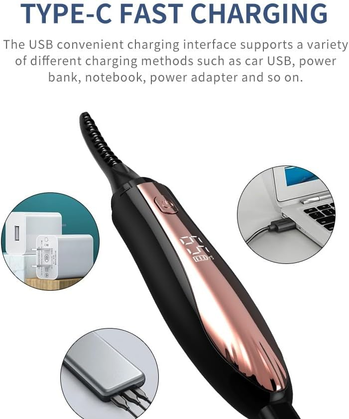 Mini Electric Eyelash Curler - Heating Tool for Stunning Eyelashes