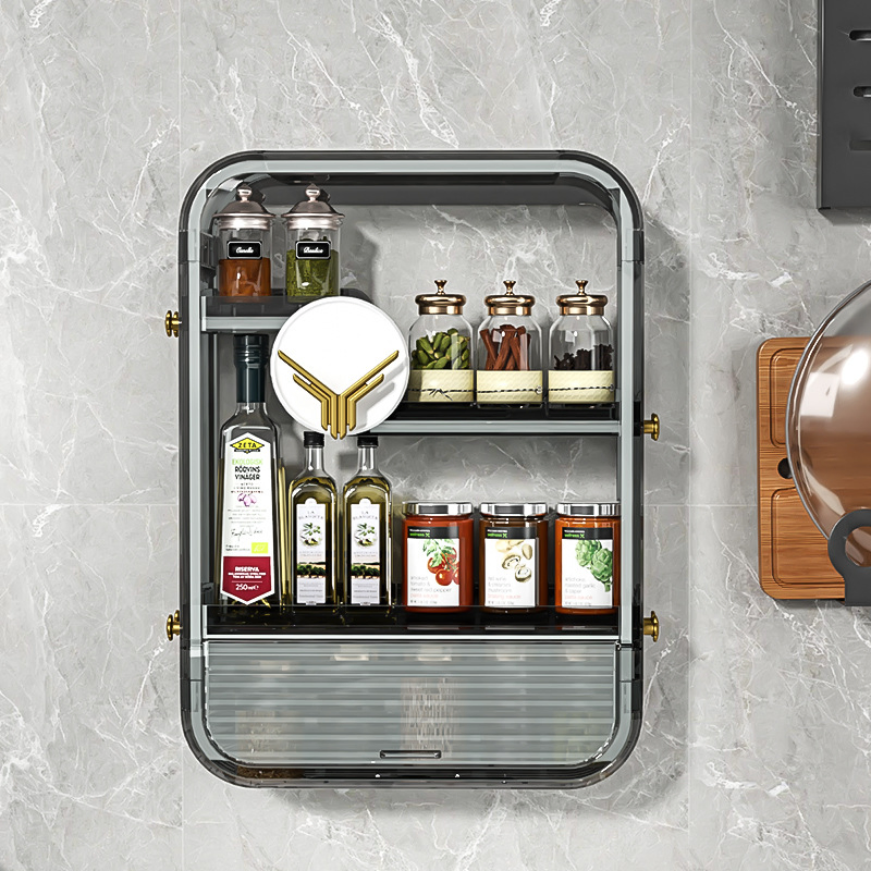 High Quality House Kitchen No Drilling Wall Hanging Storage Shelves