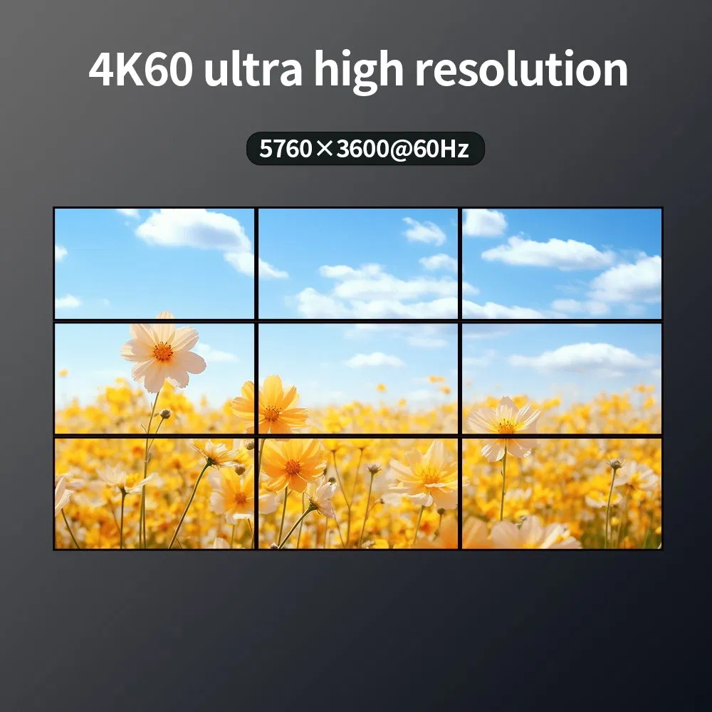 Разветвитель HDMI 2x9 4K60 с контроллером произвольного сведения