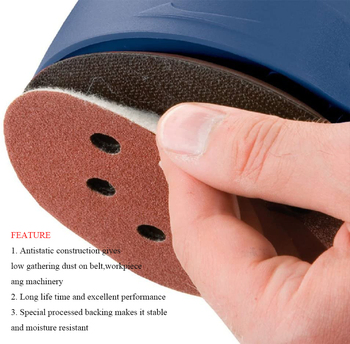 Premium 8 Hole 5 Inch Red Hook and Loop Aluminum Oxide Polishing Sanding Disc for Drywall