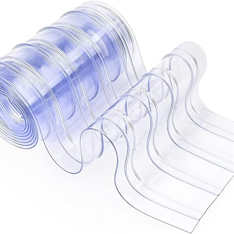 Plastic Ribbed Vinyl Strip Door Curtain Ribbed PVC Strip Curtain