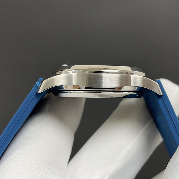 Premium Stainless Steel Aquanaut, Blue Grid Dial, Diamond Bezel, Grid Rubber Strap, Collector's Edition Watch