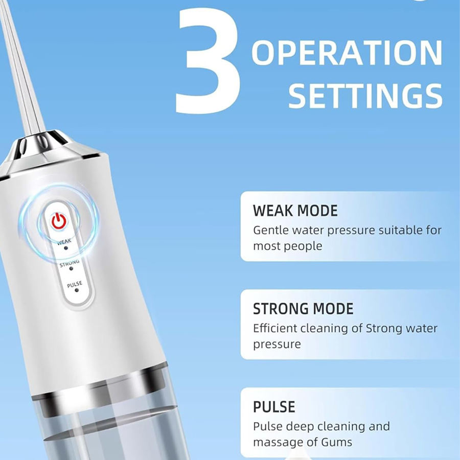 Cordless Portable Rechargeable Water Flosser Oral Tooth Cleaner