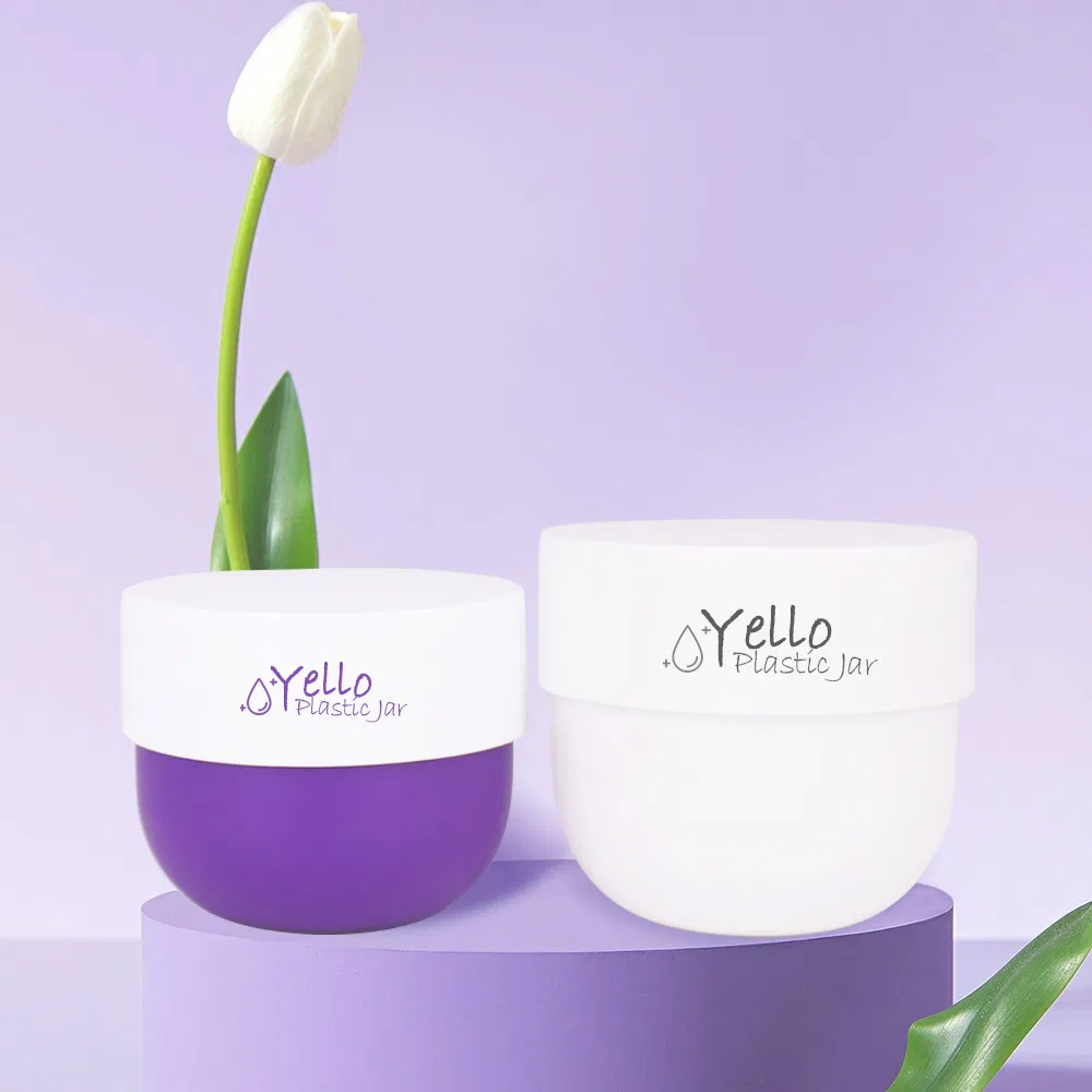 Good-Selling 250ml 300ml Wide-Mouth Plastic Jars for Cosmetic Packaging Body Butter Container Cream Jars