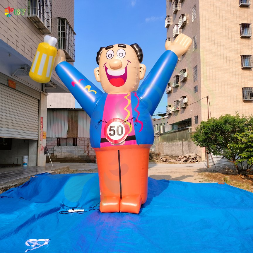 Latest Craze Inflatable Abraham with Beer Cup Balloon Hot Sale to Holland