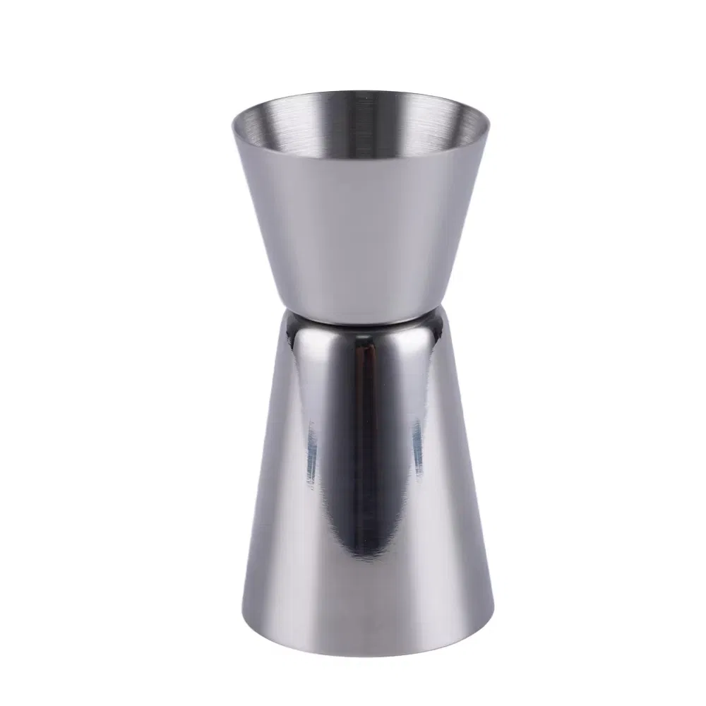 Custom Edge 15/30ml Double-Sided Stainless Steel Measuring Cup Double Spirit with Curl Design for Cocktails Bar Tools