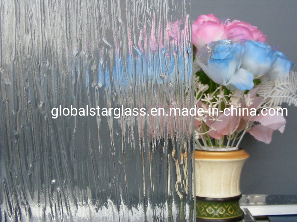 3-6mm Clear/ Ultra Clear Figured Glass with Pattern Bronze/Gray/Grey/Green Blue Bamboo/Oceanic/Wooven/Mayflower/Nashiji/Mistlite/Diamond Patterned Glass