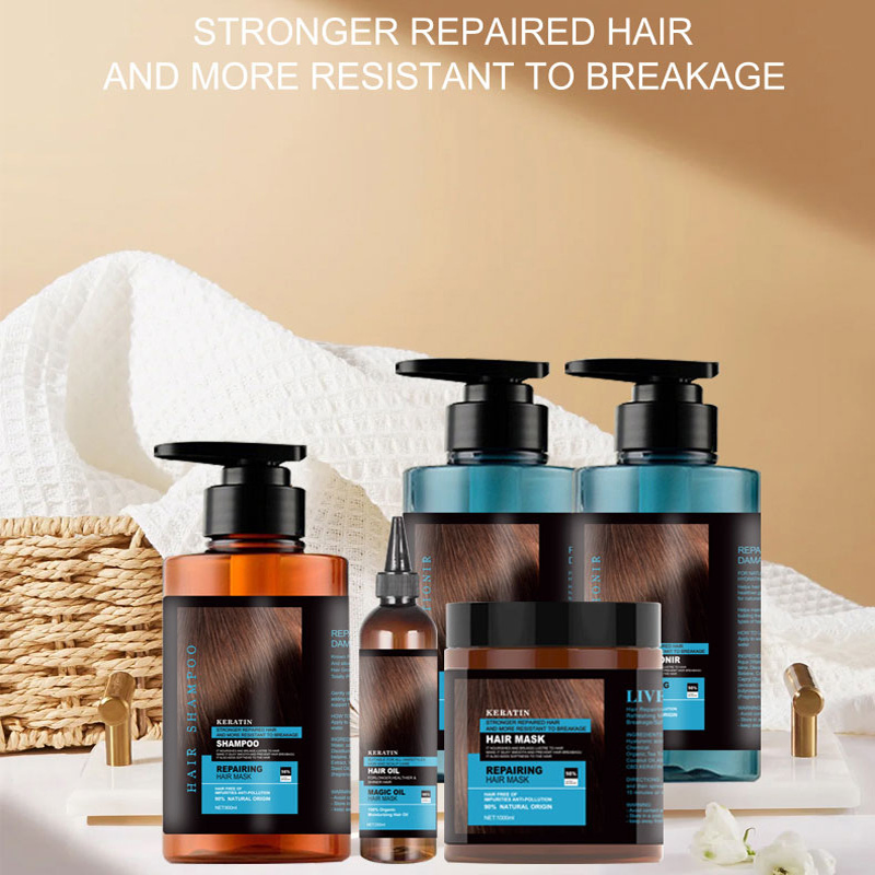 Beauty Cosmetics Hair Care Repairs Damaged Treatment Loss Hair Keratin Hair Care Set