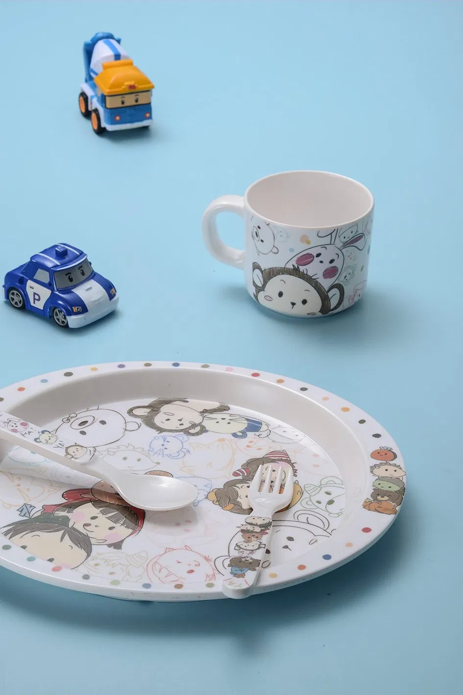 Детская кружка с мультяшным рисунком, меламин 250 мл