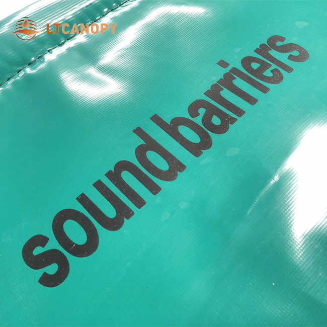 Litong Waterproof PVC Mesh Coated Tarpaulin Customized Size Colour Quick Install Portable Sound Barrier Sheet