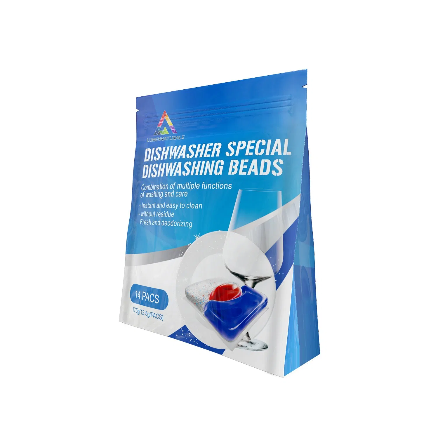 Hard Water Dishwashing Detergent Dishwasher Capsules and Pods 12.5g