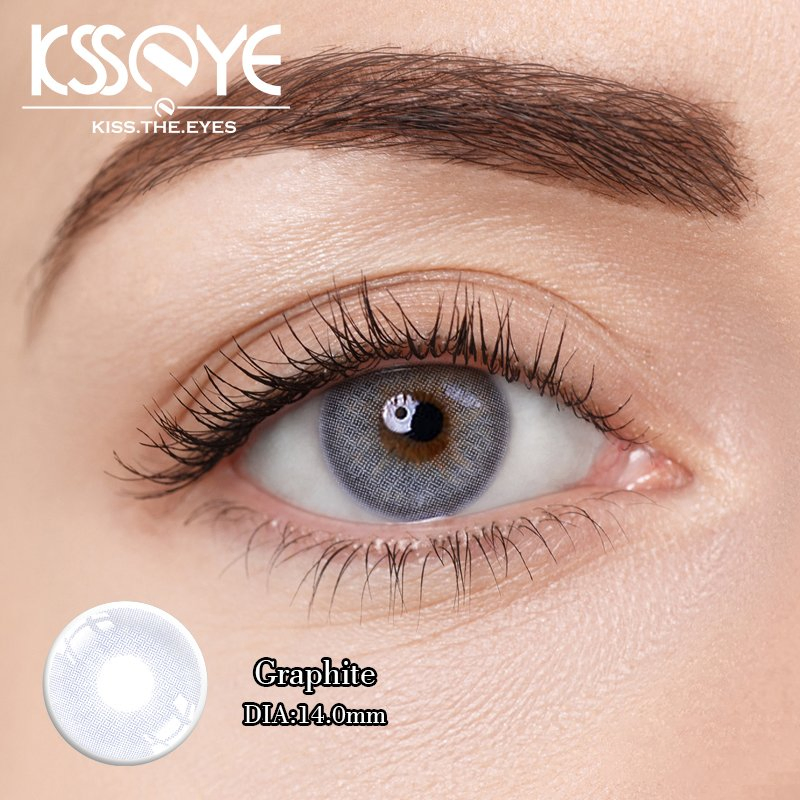 Hidrocor Graphite Gray Prescription Colored Contact Lenses New Look Color Contact Lens Beautiful Style Wholesale Yearly Disposable Colored Eye Contact Lenses