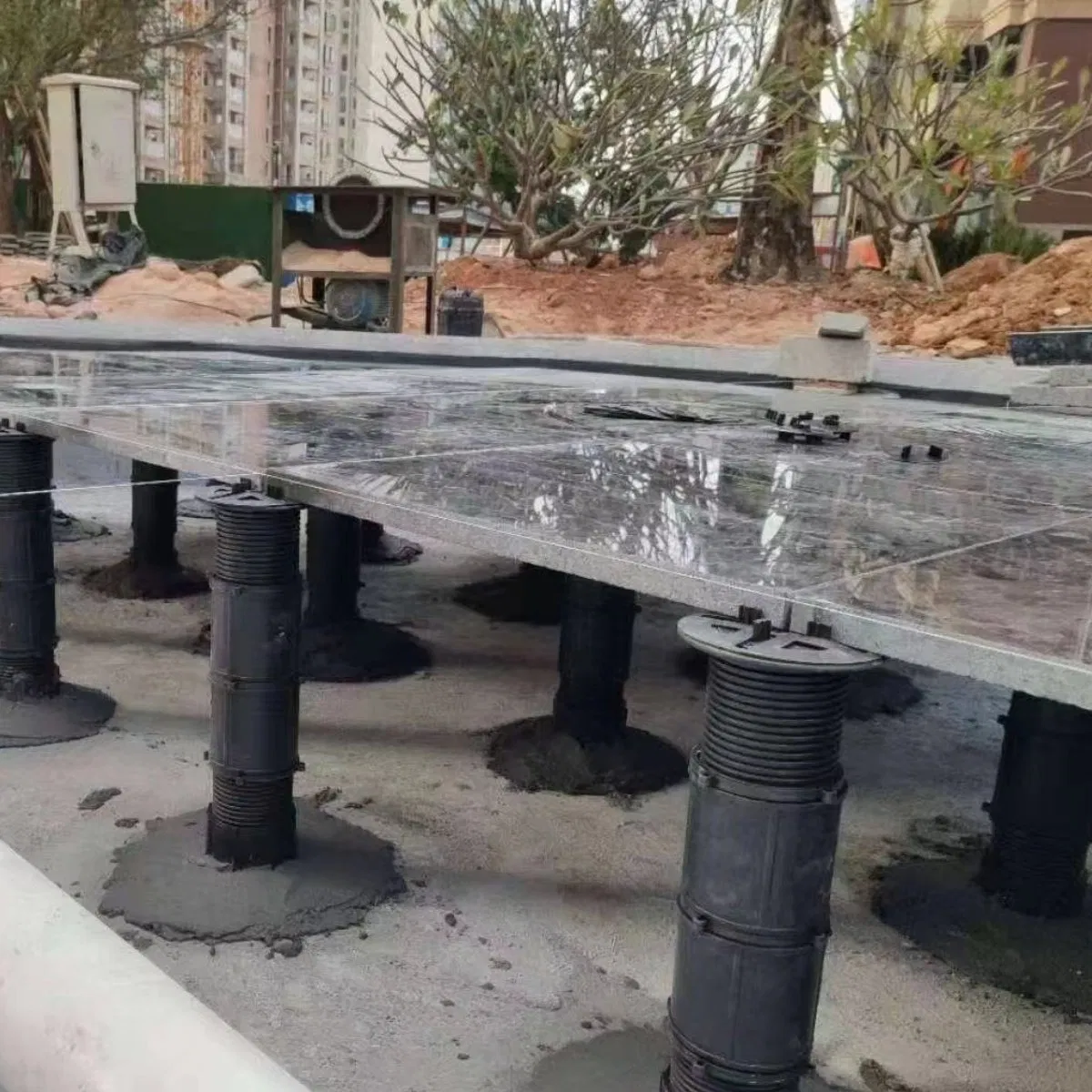 Easy Install Quick Pressure Resistance Recyclable Floor Height Adjustable Pedestal