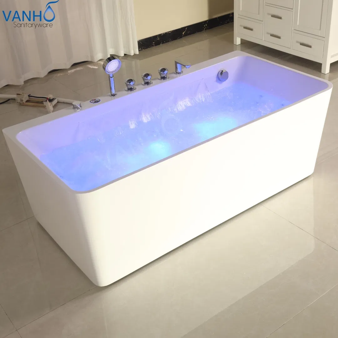 Массажная ванна Whirlpool с водопадом и LED-подсветкой