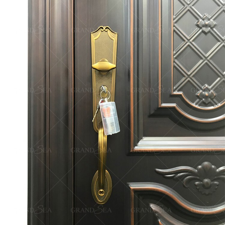 Luxury Villa Entry Exterior Front Safety House Main Entrance Metal Residence Security Steel Door