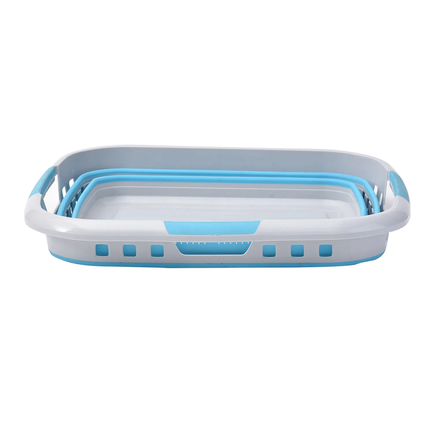 40L Blue Hot Washing Tub Selling Large Capacity Collapsible Storge Basket Plastic