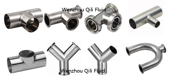 Sanitary Stainless Steel Polished Weld Clamped Female Male I-Line True Laterals Y Tee