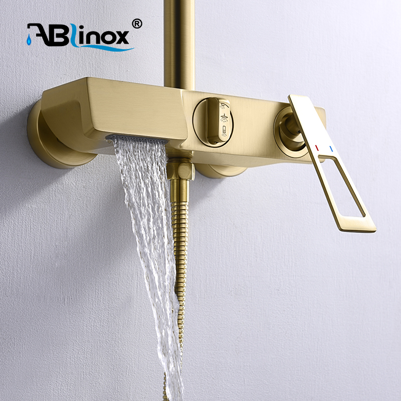 Душевая система с верхним душем ABLinox, квадратная