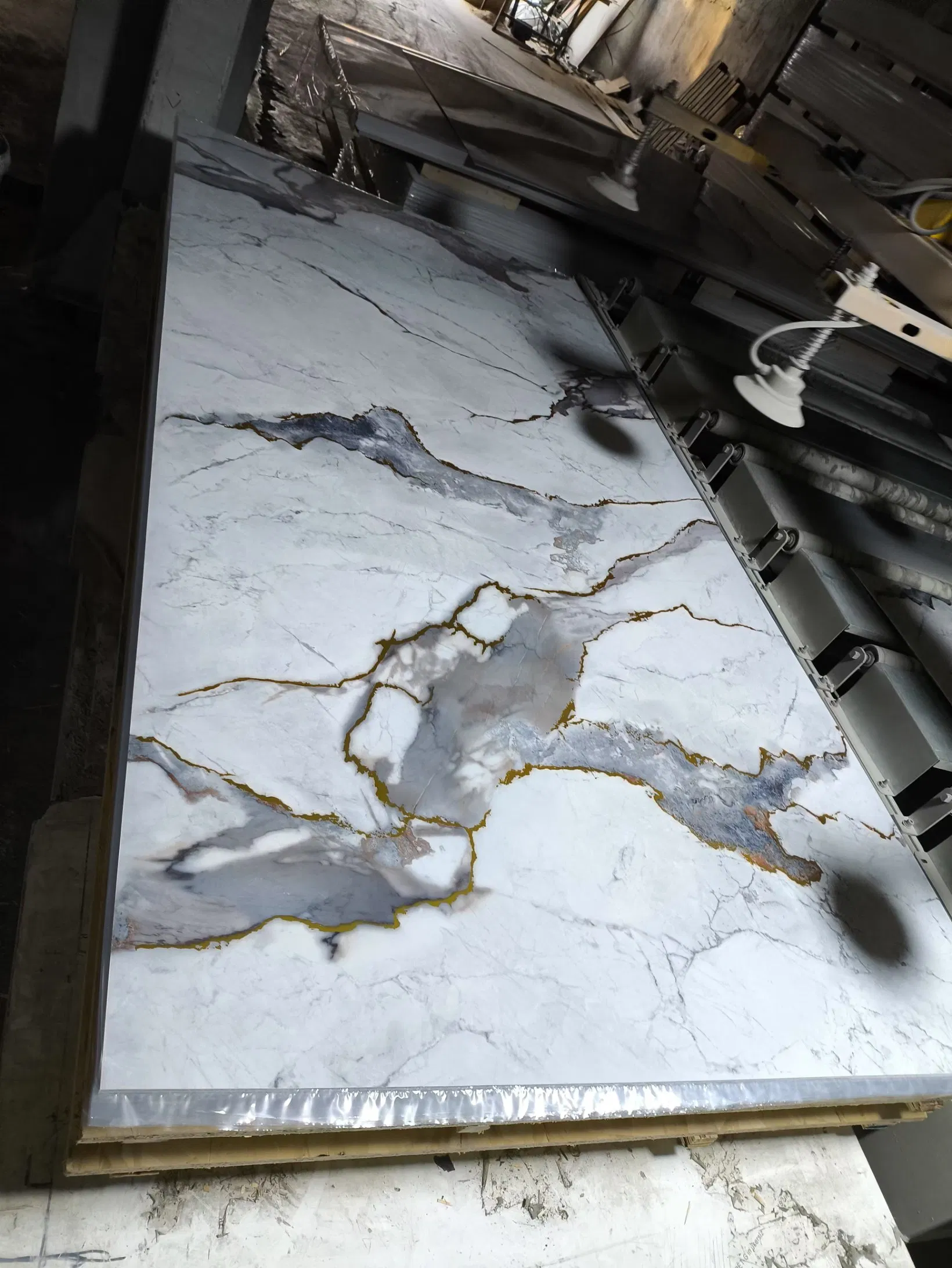 1200*2900*2.0mm UV Coating PVC Marble Sheets for Interior Decorations