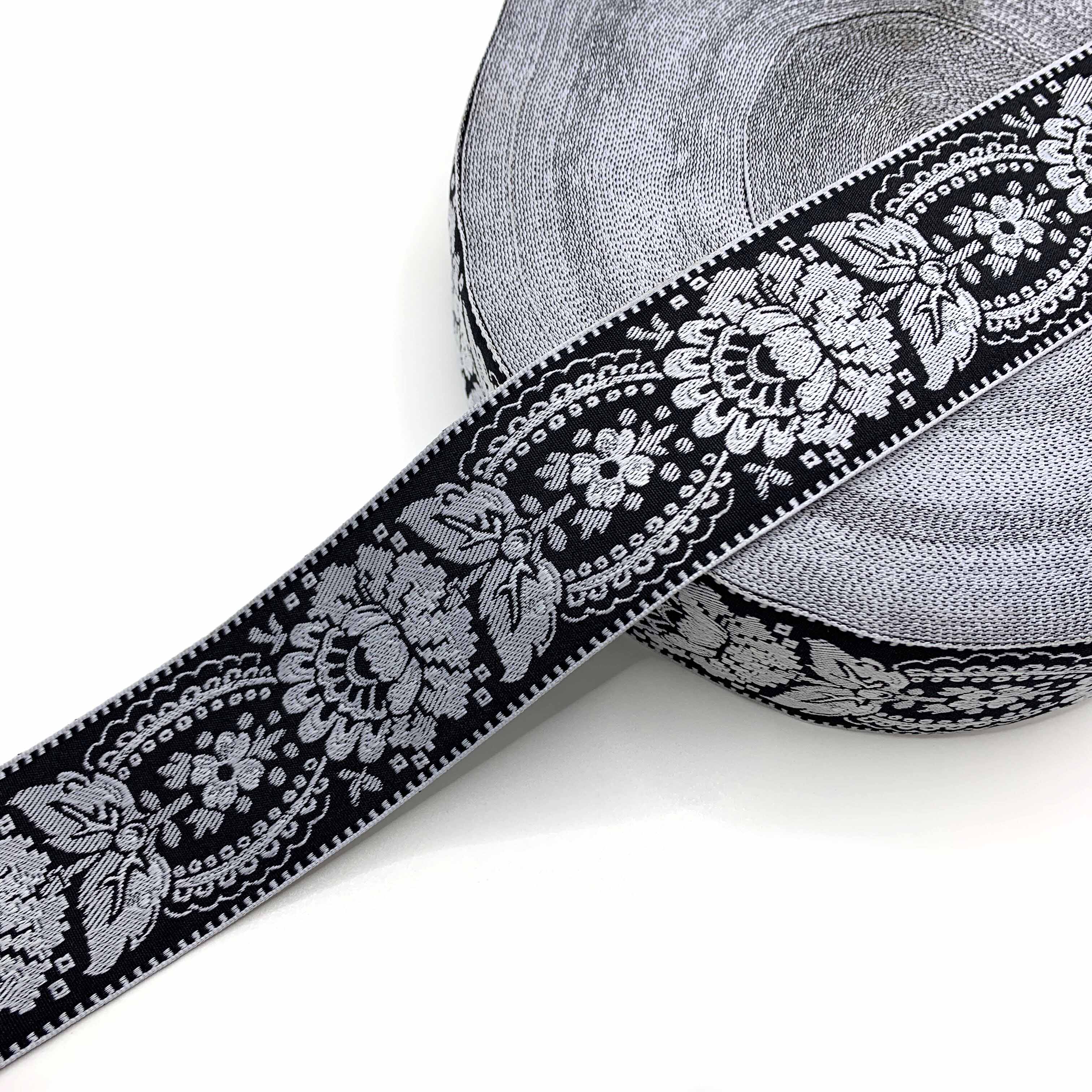 Лента жаккардовая полиэстер 5 см этнический узор для одежды