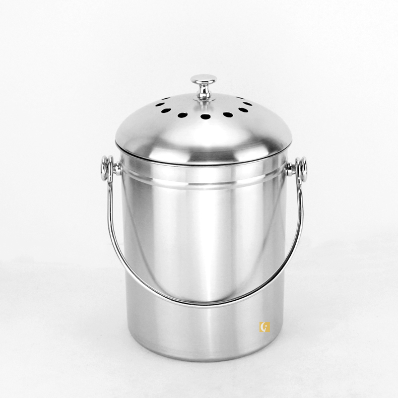 Компостер для кухни и сада 1.3 л, нержавеющая сталь