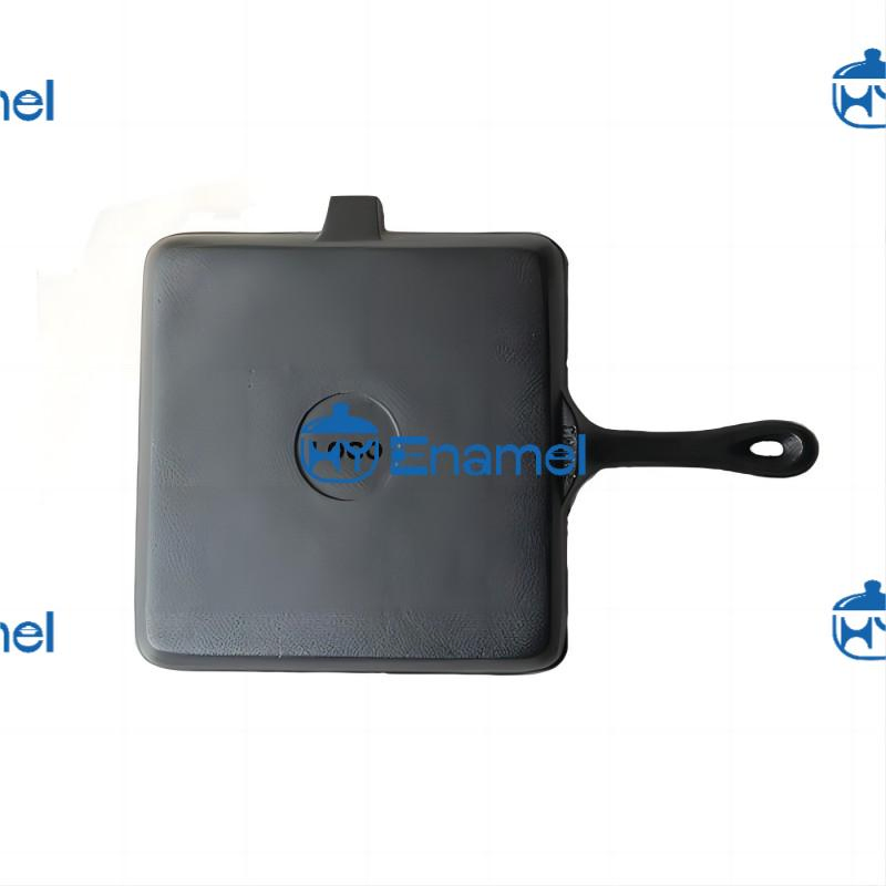 Home and Kitchen Cast Iron Grill Pan with Cast Iron Handle and off Oil Mouth