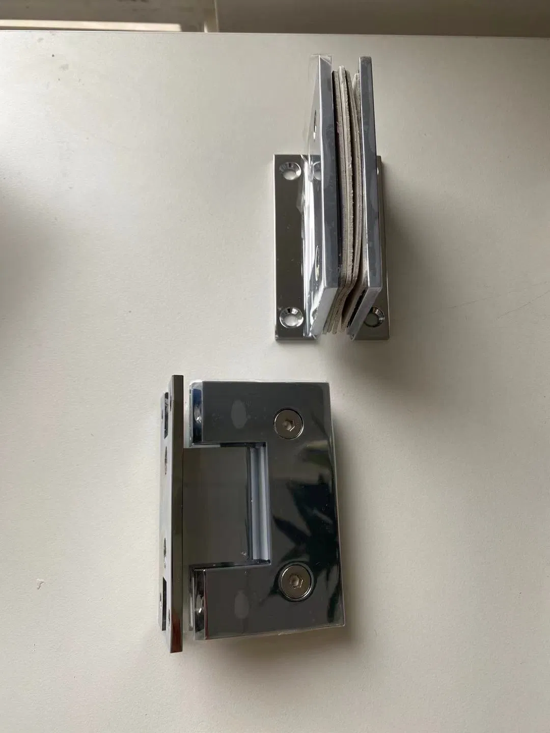 Brass Solid Shower Hinge, Chrome Coating Finished Shower Hinge