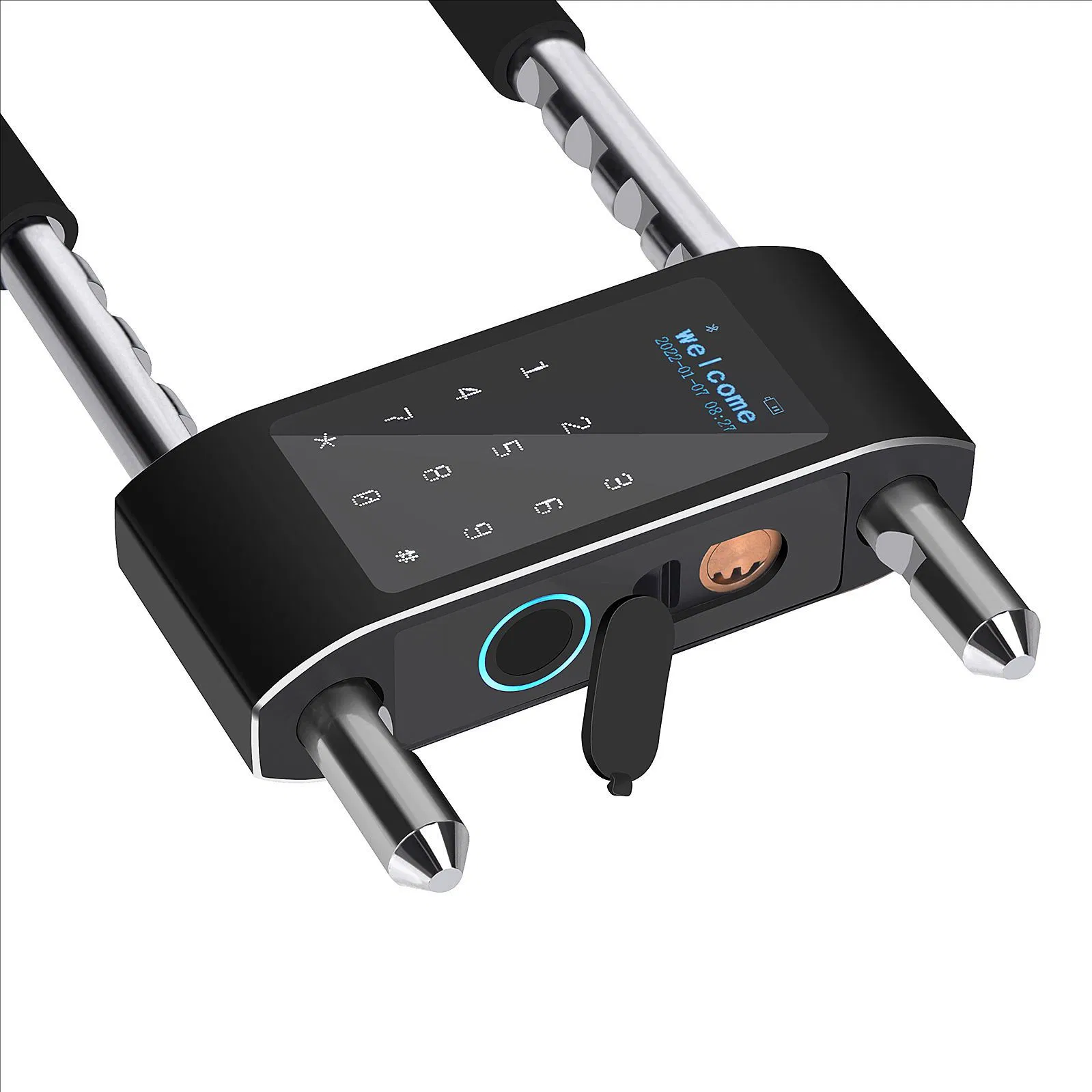 Tuya APP Remote Control Smart BLE Bluetooth Mesh U Shape Fingerprint Glass Door Lock