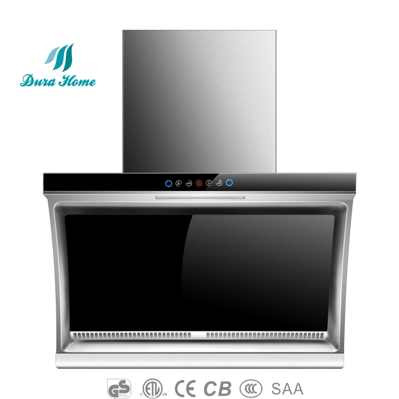 Elegant Golden Range Hood - Kitchen Hood with Push Button and Remote Cooker Hood