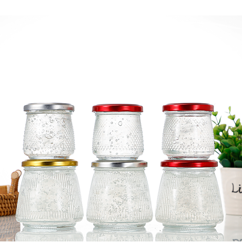 New Arrival 150ml 200ml 280ml 380ml Empty Clear Glass Bottle Jar with Lid