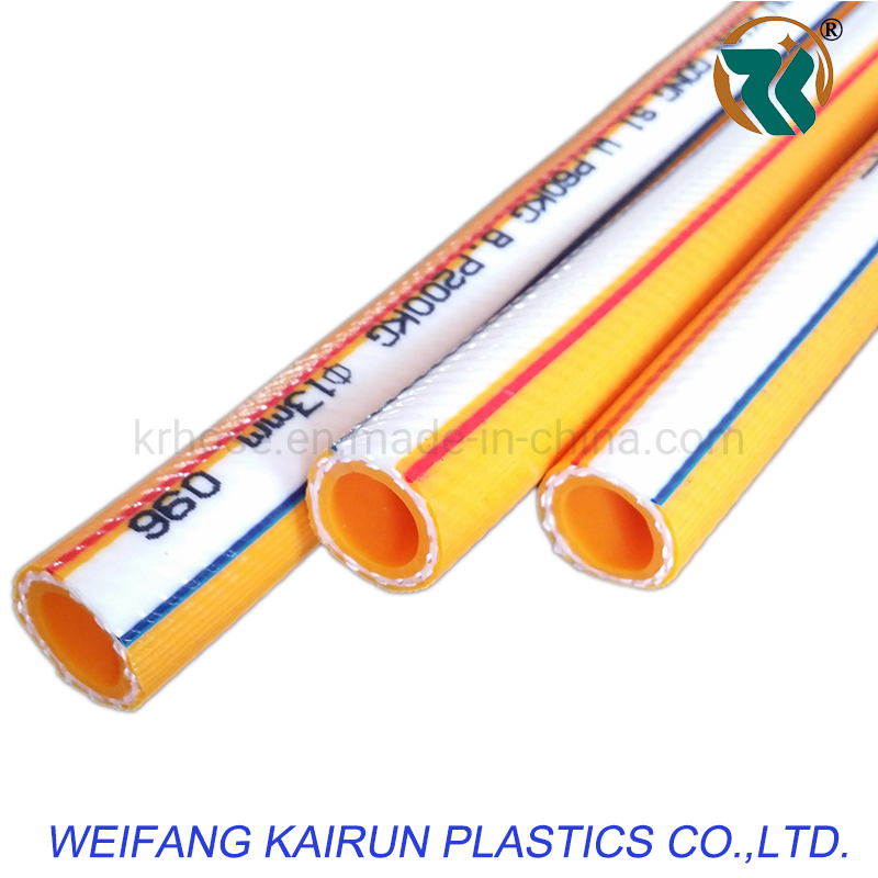 Agriculture Irrigation High Pressure Spray Flexible 6mm/8mm/8.5mm/12mm Yellow Blue Color Plastic PVC Pipe Braided Garden Water Air PVC Hose