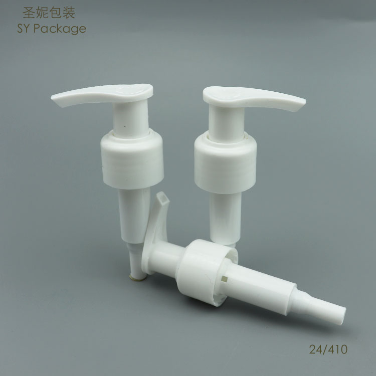 Left-Right Rock White Color 24mm-410 Bottle Dispenser Pump PP Lotion Pump