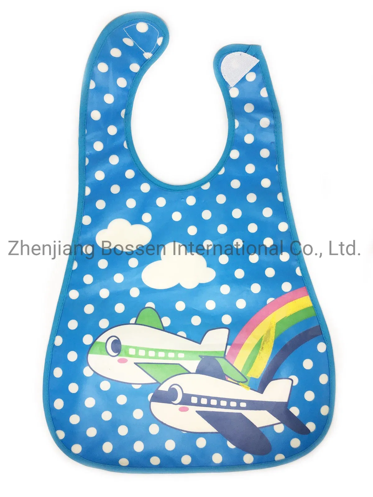 China Factory OEM Custom Full Color Printing Promotional Baby Infant Waterproof PEVA Toddler Feeding Bibs