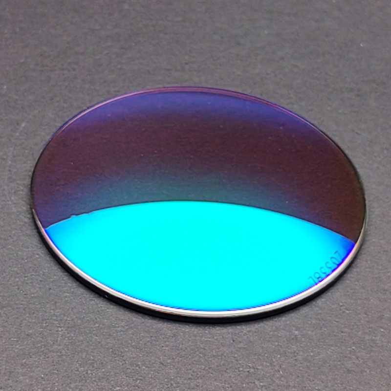 Customize Polycarbonate Photochromic Gray Mirror Green Anti-Reflection Optical Rx Eyeglasses Prescription Lens