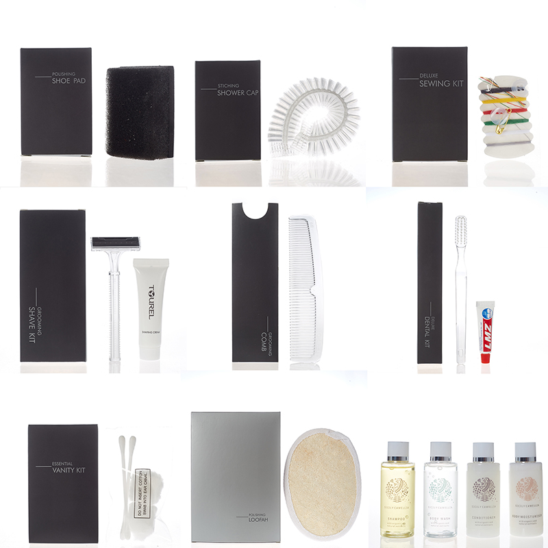 Personalized Custom Logo 5 Star Hotel Room Amenities Set Wholesale Cheap Disposable Hotel Toiletries Set Manufacturers
