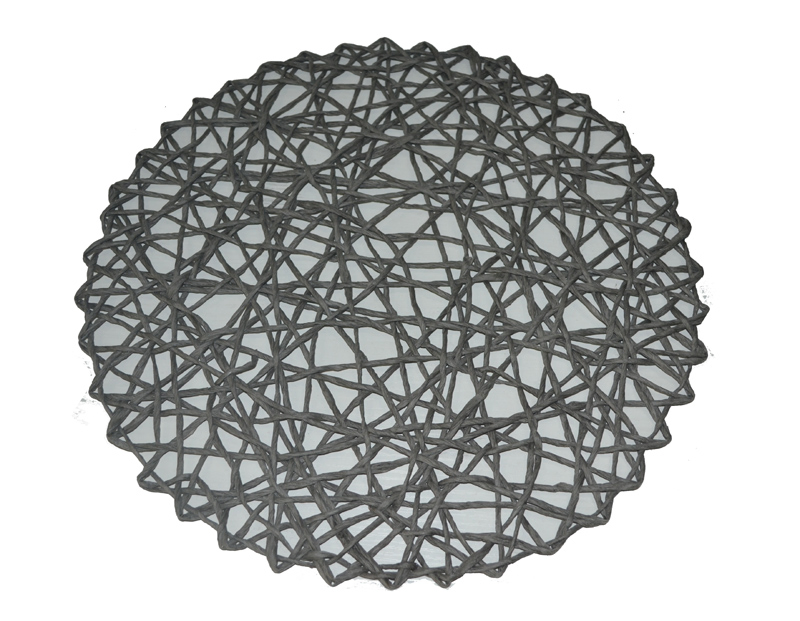 15" FSC Straw Paper Woven Round Placemat