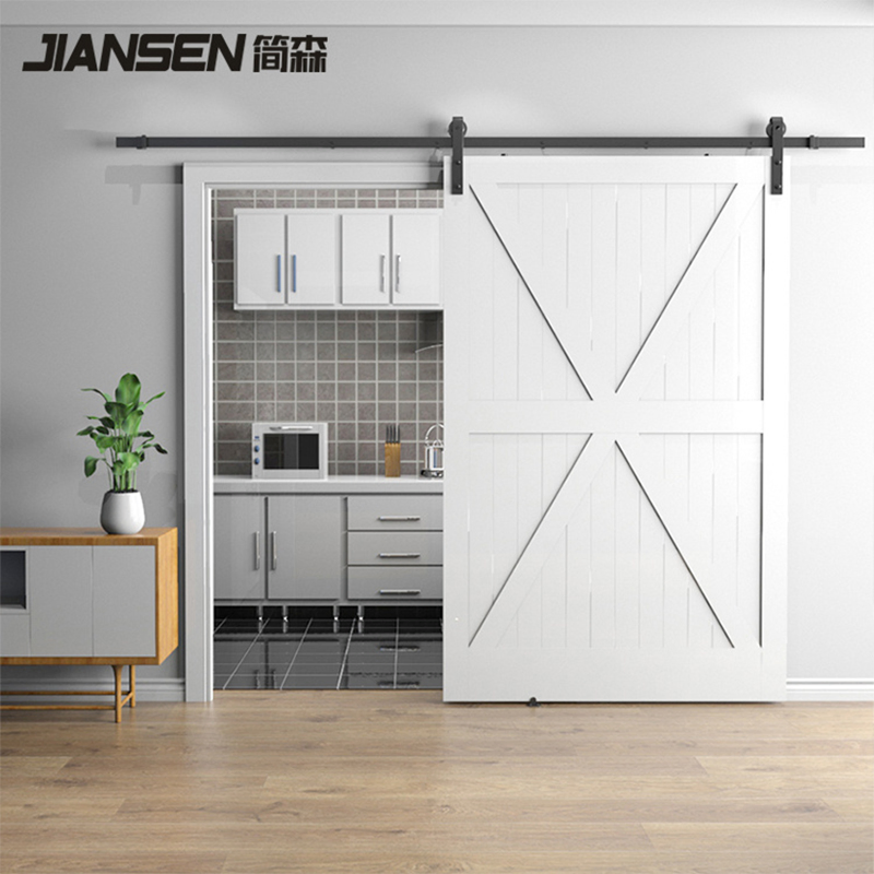 Vintage-Style 6FT Sliding Barn Door Hardware Kit for Homes