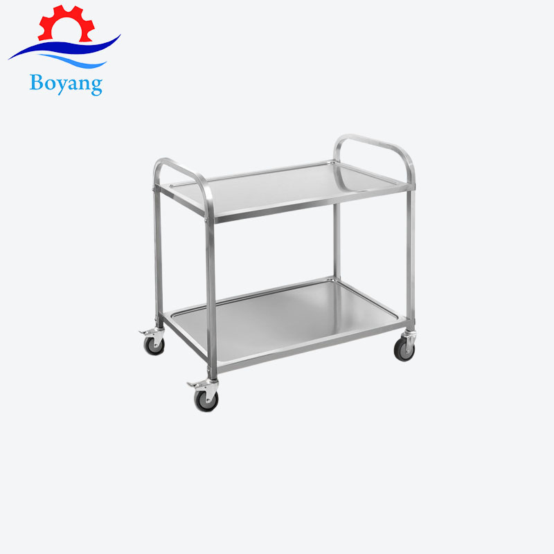 Stainless Steel Kitchen Restaurant Cart Dining Car Cafe Food Truck Dining Car