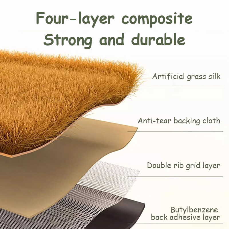 Environment-Friendly Carpet-Style Simulated Thatch with Long Straw Silk