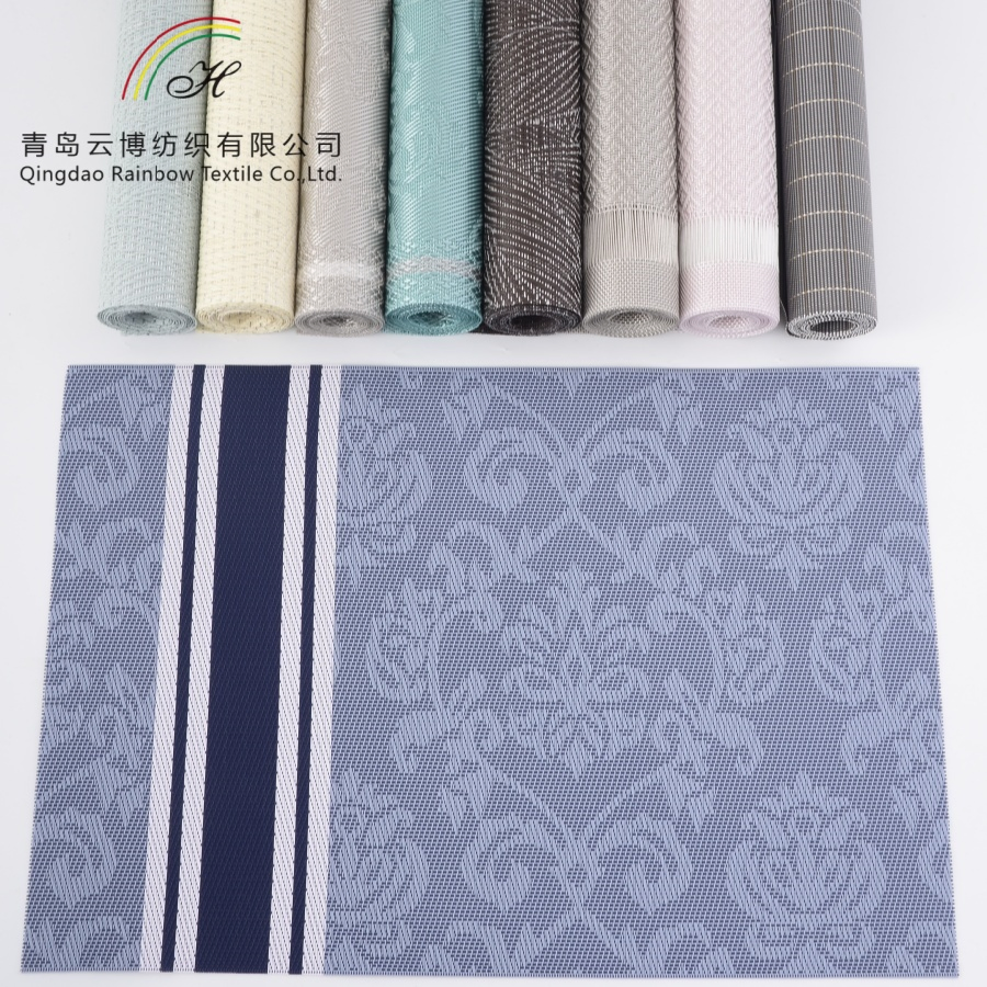 Square PVC Placemat No Wash Waterproof Table Mat Western Style Placemat for Hotel Wedding Use