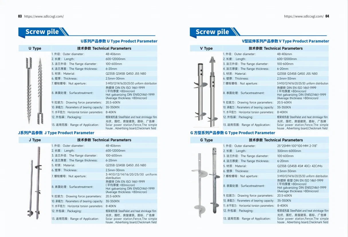 Factory Direct Sale Hot Galvanized Steel Ground Screw Ground Q235 Anchor