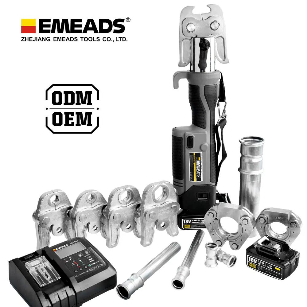 Emeads Ge-1550 Electric Hydraulic Tool Copper Pipe Crimping Press Tool with Battery Battery Plumbing Press Tools