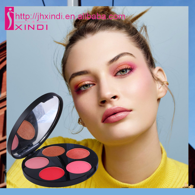 Round Case Prival Label 5 Color High Pigment Creamy Blusher