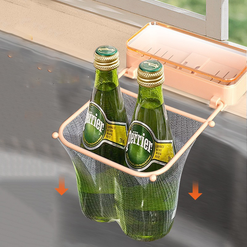 Hanging Replaceable Mesh Bags Kitchen Sink Waste Rack Esg29677