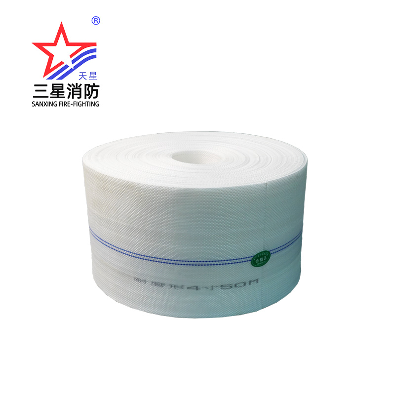 High Pressure 2 Inch Canvas Pipe for Agriculture Irrigation Watering Land Pumping Anti-Aging Anti-UV White Blcak Jaket
